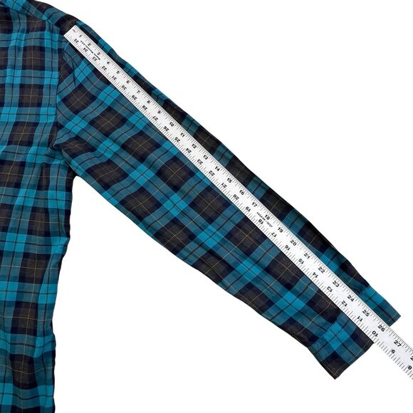 Johnnie-O Featherweight Shirt Men’s Large Blue Plaid Long Sleeve Button Up Surf - Picture 11 of 11